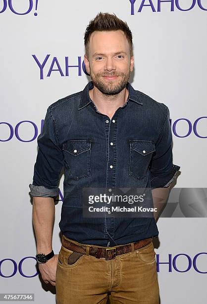 Actor Joel McHale attends the LA Times Envelope Emmy event for "Community" on Yahoo Screen at ArcLight Sherman Oaks on June 2, 2015 in Sherman Oaks,...