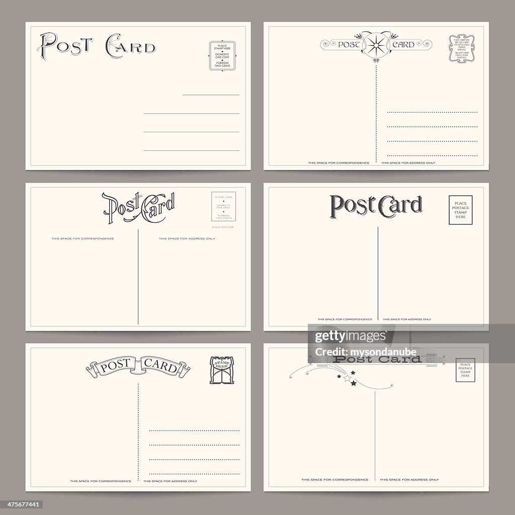 Collection of Vector Postcard Designs