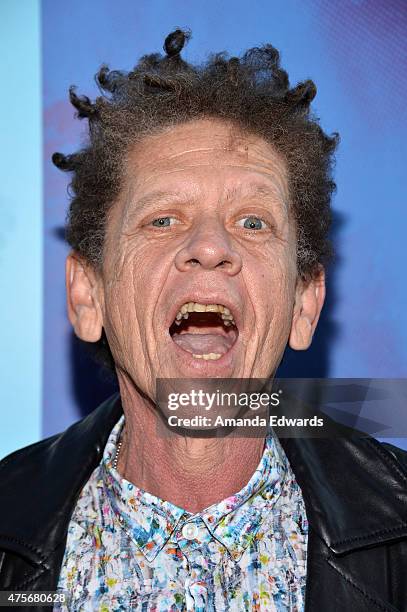 Musician Blondie Chaplin arrives at the "Love & Mercy" Los Angeles premiere at the Samuel Goldwyn Theater on June 2, 2015 in Beverly Hills,...