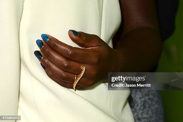 Actress Lupita Nyong'o attends the Women In Film Pre-Oscar Cocktail Party presented by Perrier-Jouet, MAC Cosmetics & MaxMara at Fig & Olive Melrose...