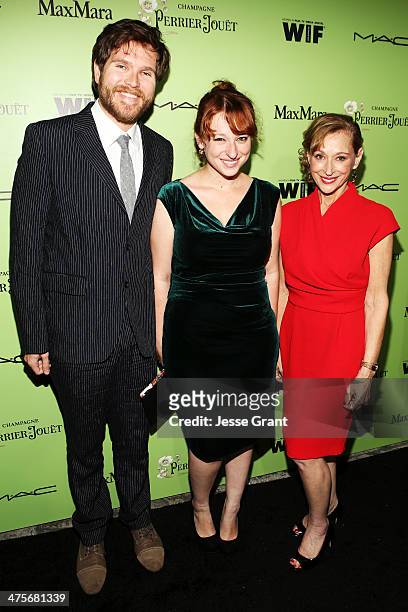 Brad Vassar, Sara Nachlis, and Women In Film Director Gayle Nachlis attend the Women In Film Pre-Oscar Cocktail Party presented by Perrier-Jouet, MAC...