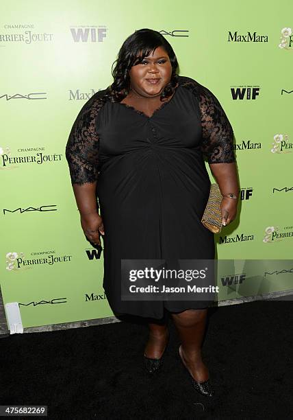 Actress Gabourey Sidibe attends the Women In Film Pre-Oscar Cocktail Party presented by Perrier-Jouet, MAC Cosmetics & MaxMara at Fig & Olive Melrose...