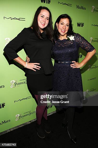 Music producer Kristen Anderson-Lopez and guest attend the Women In Film Pre-Oscar Cocktail Party presented by Perrier-Jouet, MAC Cosmetics & MaxMara...