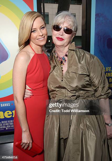 Elizabeth Banks and Melinda Ledbetter attend the Roadside Attractions' Premiere Of "Love & Mercy" at the Samuel Goldwyn Theater on June 2, 2015 in...