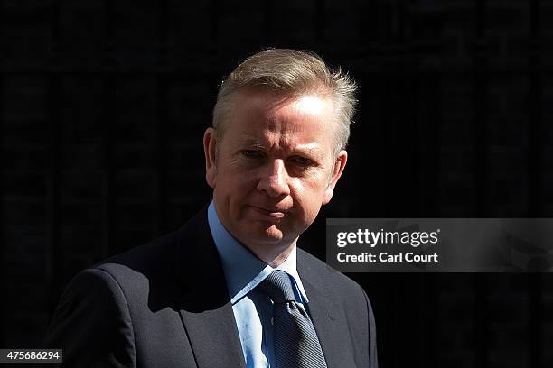 Education Secretary Michael Gove leaves leaves Downing Street for Prime Minister's Questions in Parliament on June 3, 2015 in London, England. Mr...