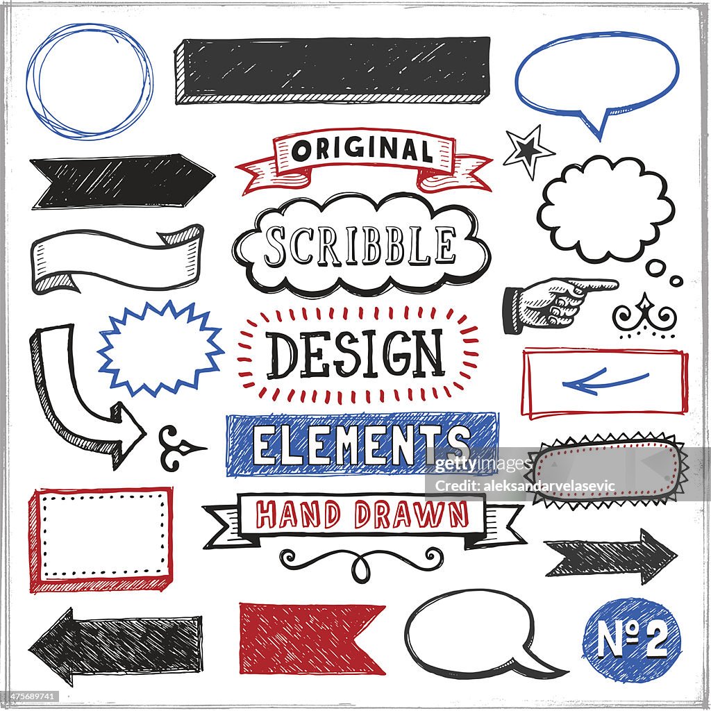 Scribbled Design-Elemente