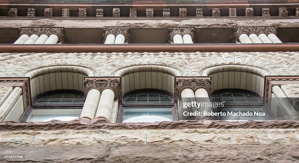 Beautiful relief on the facade of the building Old City Hall...