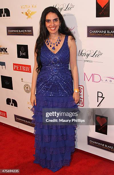 Samira Kazemeni arrives at Charmaine Blake Ultra Gold Oscar Gifting Suite on February 28, 2014 in Los Angeles, California.