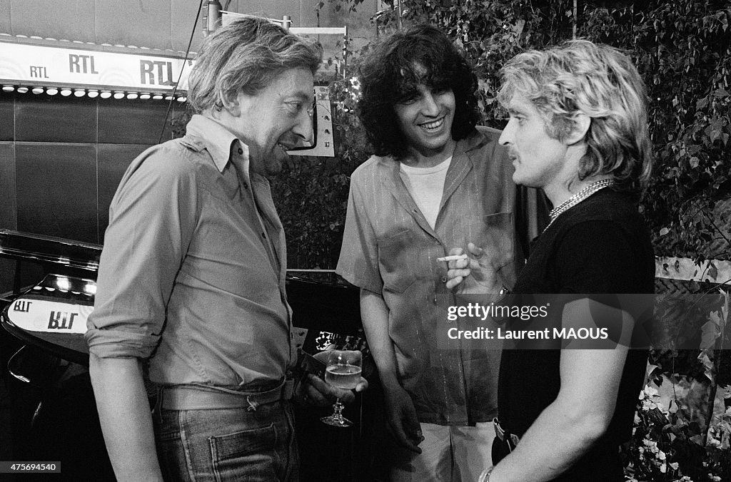 Singers Serge Gainsbourg, Julien Clerc And Christophe