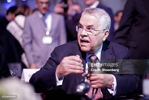 Ali al-Naimi, Saudi Arabia's petroleum minister, gestures as he speaks during the 6th OPEC International Seminar "Petroleum: An engine for Global...