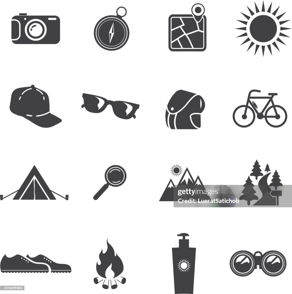 Camping Silhouette icons
