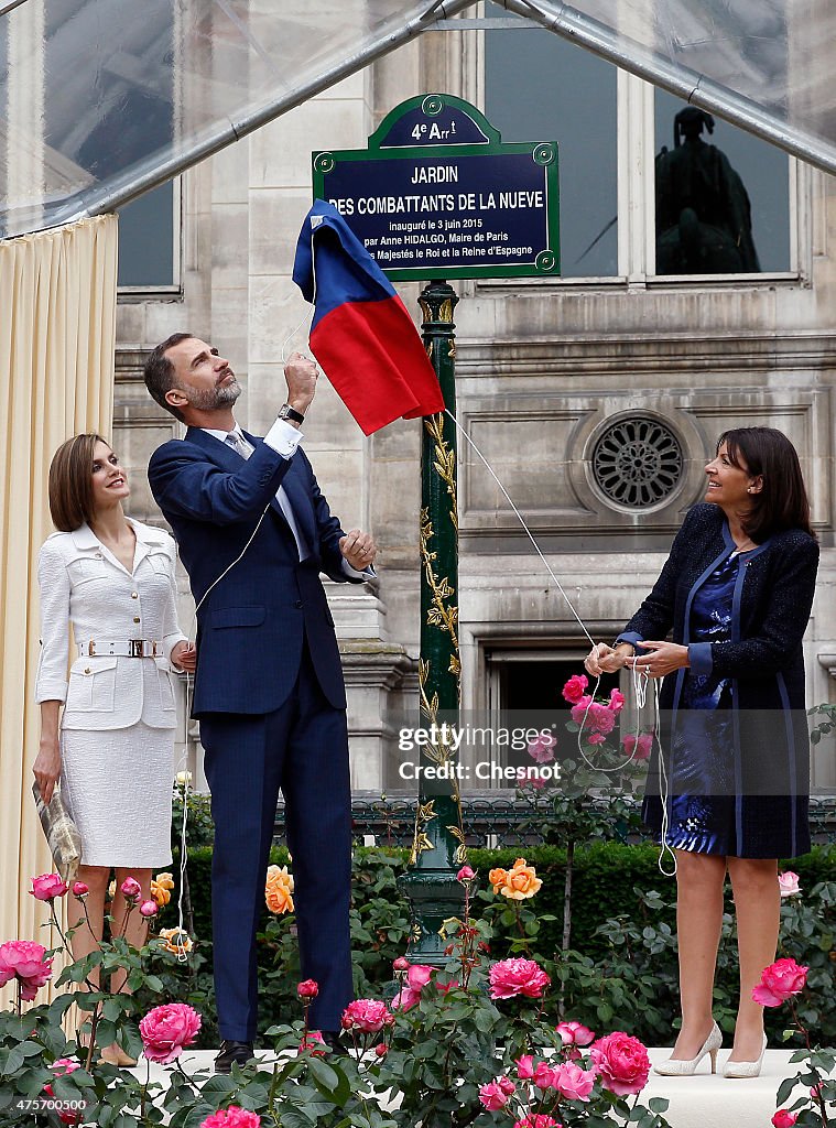 King Felipe Of Spain and Queen Letizia Of Spain On Official Visit In France : Day 2