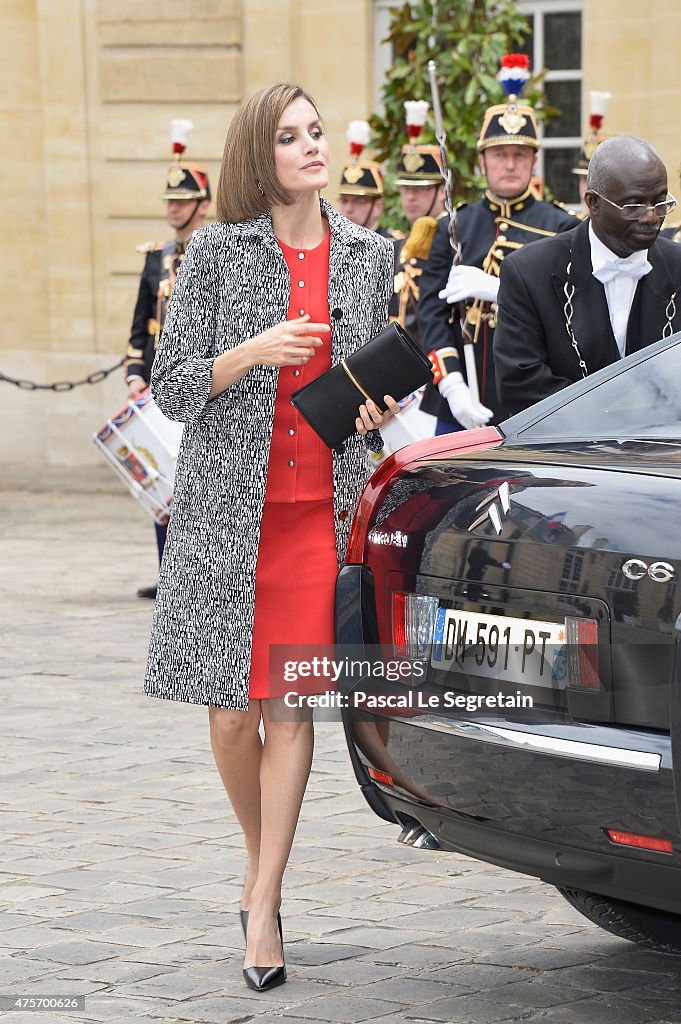 King Felipe Of Spain and Queen Letizia Of Spain On Official Visit In France : Day 2