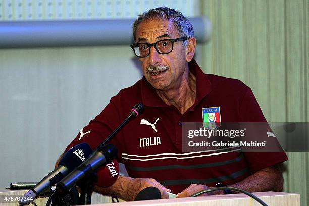 Enrico Castellacci doctor of Italy during a press conference at Coverciano on June 3, 2015 in Florence, Italy.