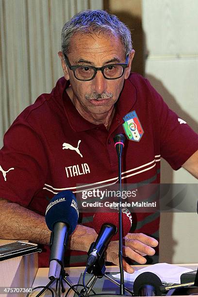 Enrico Castellacci doctor of Italy during a press conference at Coverciano on June 3, 2015 in Florence, Italy.