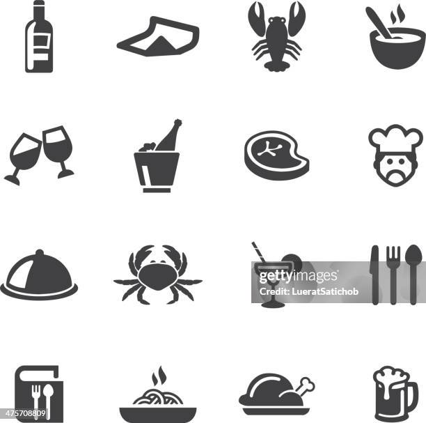 ilustraciones, imágenes clip art, dibujos animados e iconos de stock de restaurantes silueta de iconos - paint tray