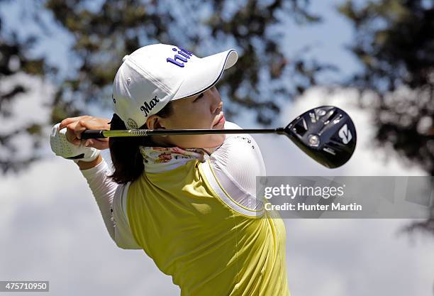 Hee Kyung Seo during the second round of the ShopRite LPGA Classic presented by Acer on the Bay Course at the Stockton Seaview Hotel & Golf Club on...