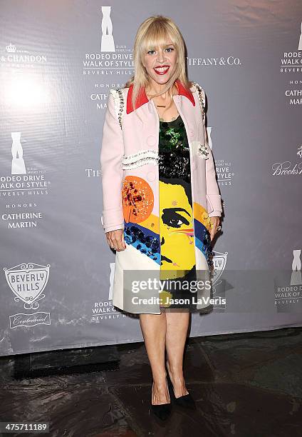 Costume designer Catherine Martin attends the Rodeo Drive Walk of Style awards ceremony at Greystone Mansion on February 28, 2014 in Beverly Hills,...