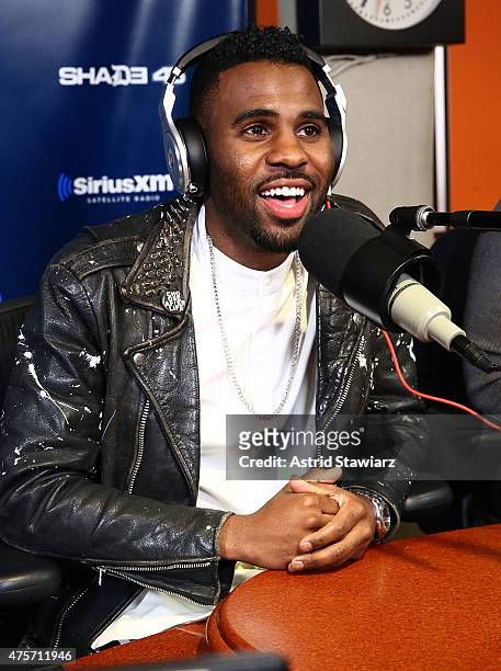 Singer Jason Derulo visits 'Sway in the Morning' with Sway Calloway on Eminem's Shade 45 at the SiriusXM Studios on June 3, 2015 in New York City.