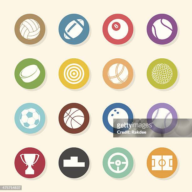ilustraciones, imágenes clip art, dibujos animados e iconos de stock de deportes iconos-color círculo serie - hockey su pista
