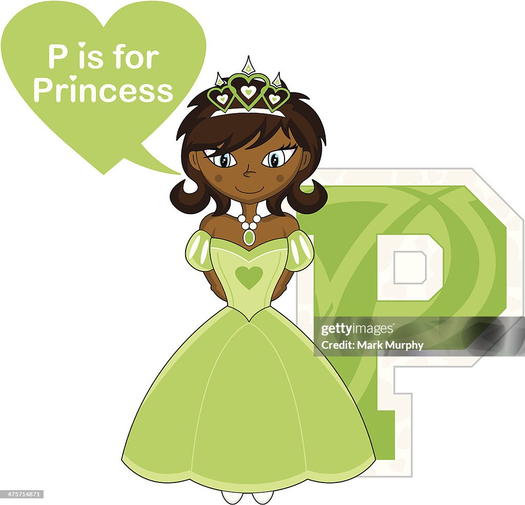 Fairytale Princess Learning Letter P High-Res Vector Graphic - Getty Images