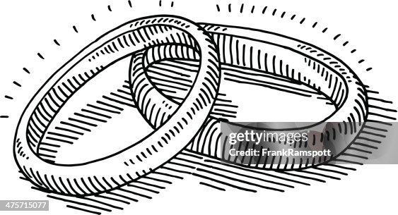 Wedding Rings Drawing High-Res Vector Graphic - Getty Images