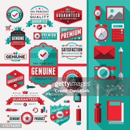Flat Label Example Flat Labels Objects Toolkit High-Res Vector Graphic - Getty Images