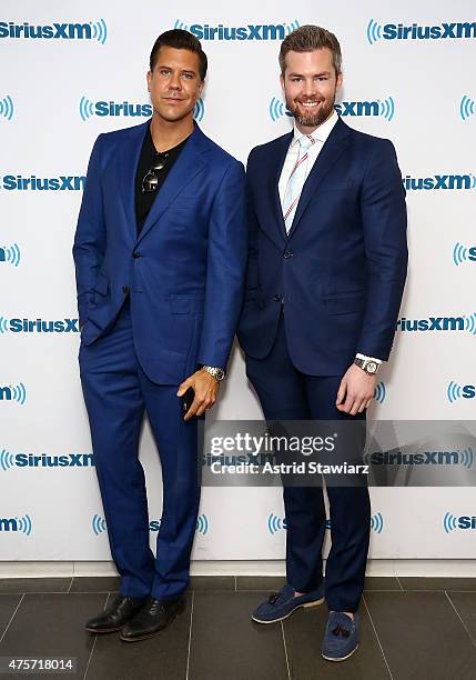 Personalities from 'Million Dollar Listing New York', Fredrik Eklund and Ryan Serhant visit the SiriusXM Studios on June 3, 2015 in New York City.