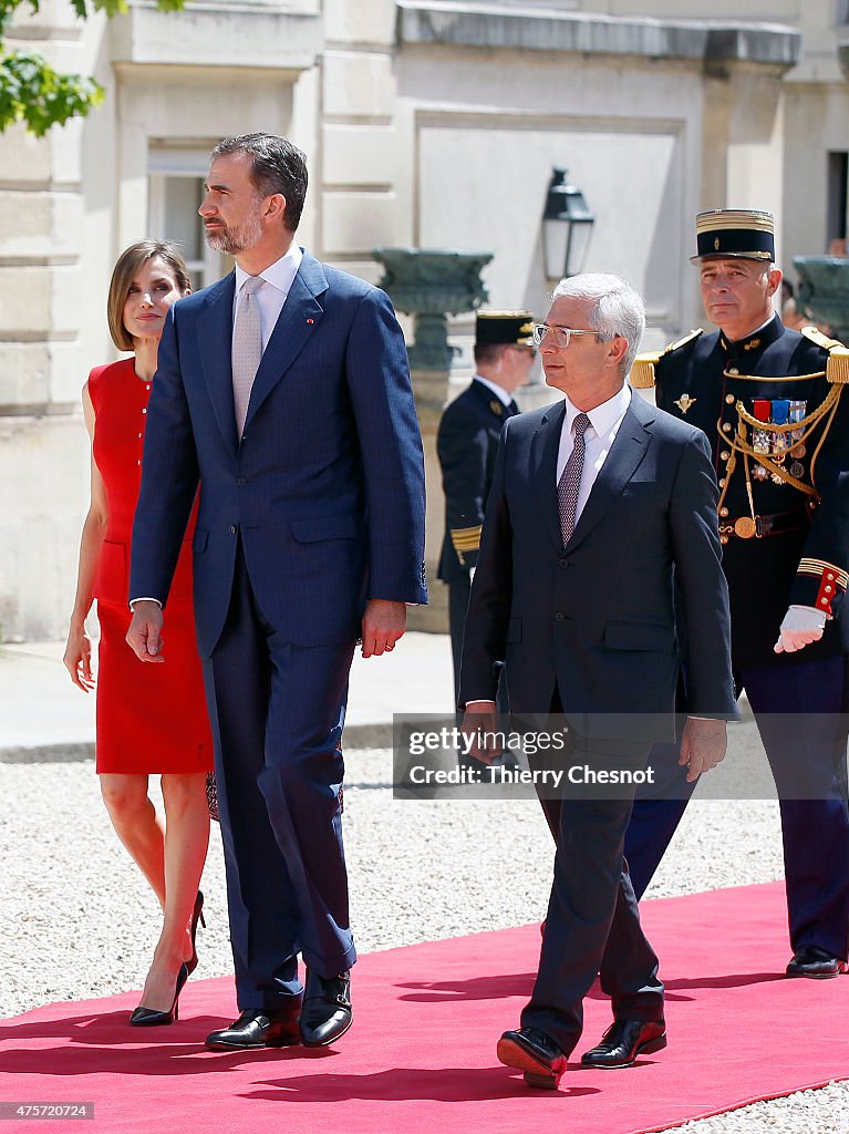 King Felipe Of Spain and Queen Letizia Of Spain On Official Visit In France : Day 2