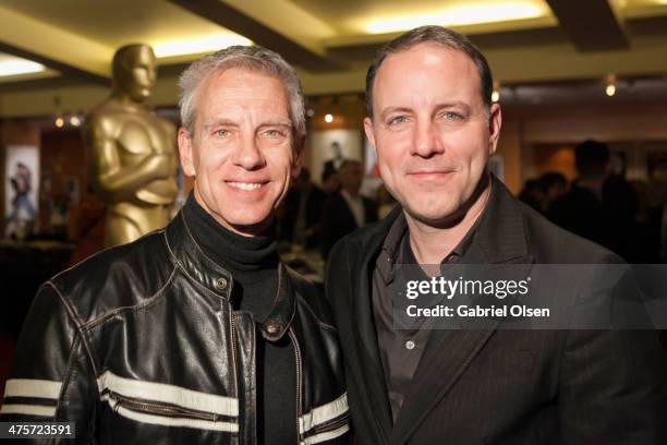 Kirk DeMicco and and Chris Sanders arrive for the 86th Annual Academy Awards Oscar Week Celebration of Animated Features at AMPAS Samuel Goldwyn...