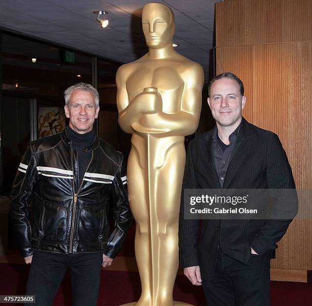 Kirk DeMicco and and Chris Sanders arrive for the 86th Annual Academy Awards Oscar Week Celebration of Animated Features at AMPAS Samuel Goldwyn...