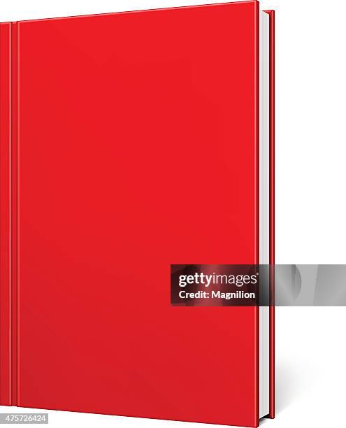 red blank book - hardcover book stock illustrations