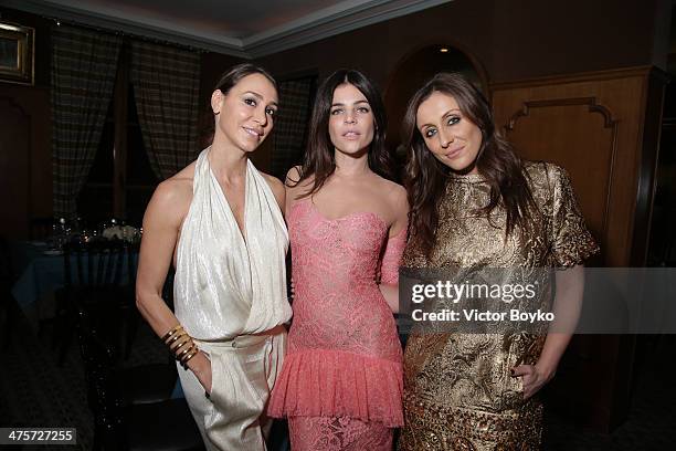 Motilo Sofia Barattieri, Julia Restoin Roitfeld, Anna Machkevich attend the ...