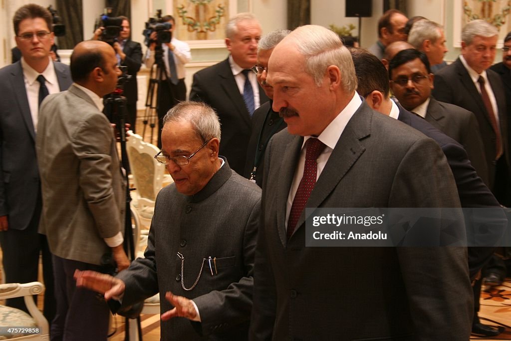 Indian President Shri Pranab Mukherjee in Minsk