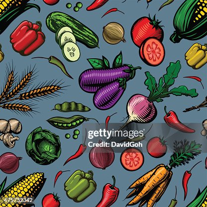 Seamless Vegetable Pattern Seamless Vegetable Pattern
