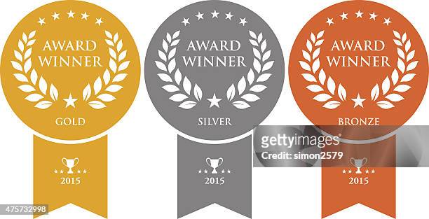 ゴールド、シルバー、ブロンズ賞受賞 - 銅メダル点のイラスト素材／クリップアート素材／マンガ素材／アイコン素材