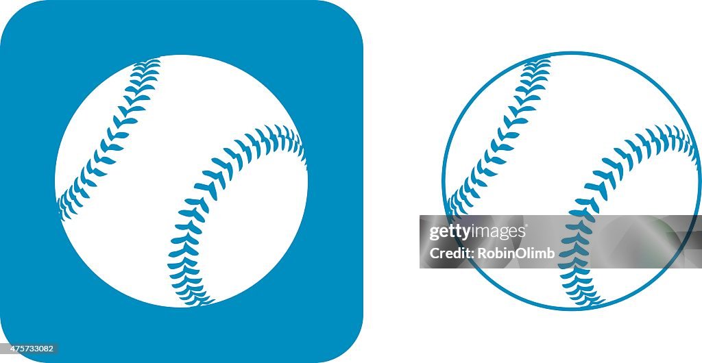 Blue Baseball Icons