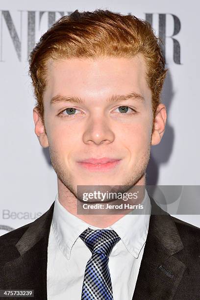 Cameron Monaghan attends the Vanity Fair Campaign Hollywood Kick Off at Sadie Kitchen and Lounge on February 28, 2014 in Los Angeles, California.