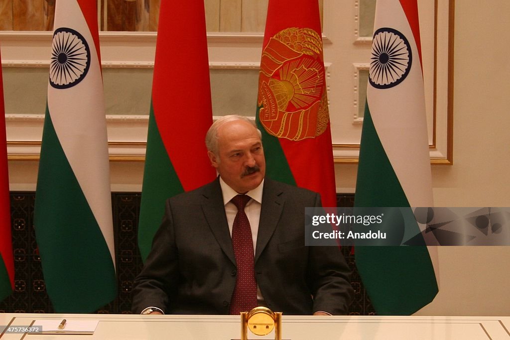 Indian President Shri Pranab Mukherjee in Minsk