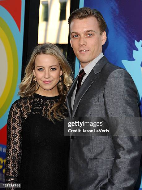 Actress Allie Wood and actor Jake Abel attend the premiere of "Love & Mercy" at Samuel Goldwyn Theater on June 2, 2015 in Beverly Hills, California.