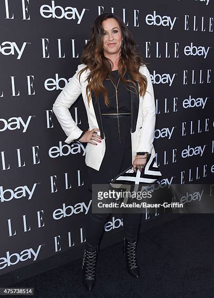Singer Alanis Morissette arrives at the 6th Annual ELLE Women In Music Celebration Presented by eBay at Boulevard3 on May 20, 2015 in Hollywood,...