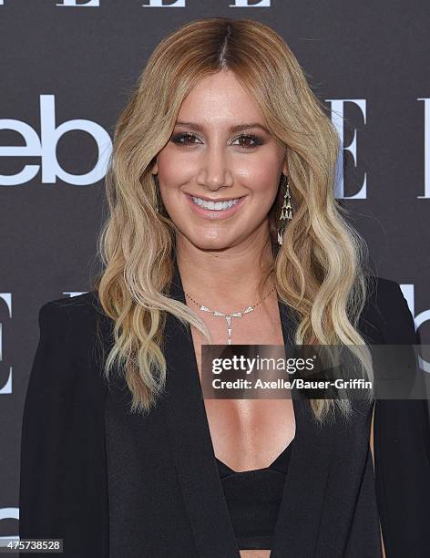 Actress Ashley Tisdale arrives at the 6th Annual ELLE Women In Music Celebration Presented by eBay at Boulevard3 on May 20, 2015 in Hollywood,...