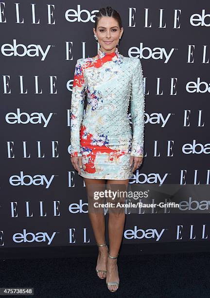 Personality Maria Menounos arrives at the 6th Annual ELLE Women In Music Celebration Presented by eBay at Boulevard3 on May 20, 2015 in Hollywood,...