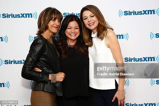 Actresses Wendie Malick, Valerie Bertinelli and Jane Leeves visit the SiriusXM Studios on June 3, 2015 in New York City.