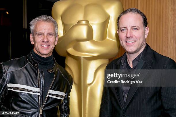 Animator Chris Sanders and director Kirk DeMicco attend the 86th Annual Academy Awards Oscar Week Celebrates Animated Features at AMPAS Samuel...