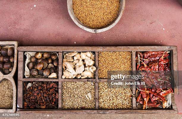 jew town, spices for sale - kerala food stock-fotos und bilder