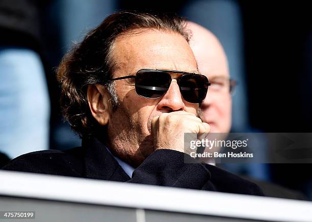 Prospective Leeds owner Massimo Cellino looks on prior to the Sky Bet Championship match between Queens Park Rangers and Leeds United at Loftus Road...