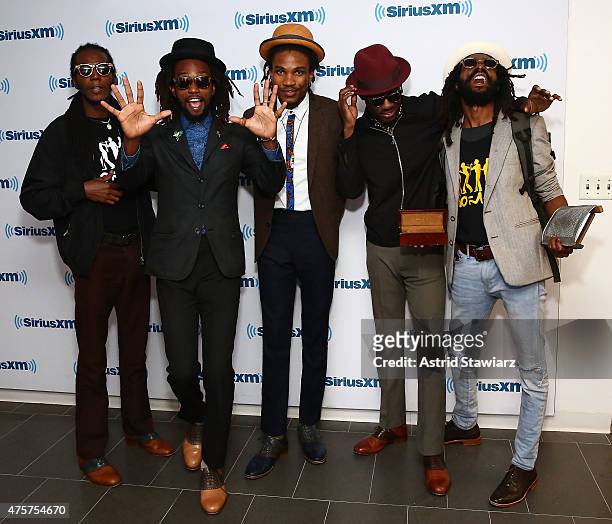 Dub band and poetry group, No-Maddz visit the SiriusXM Studios on June 3, 2015 in New York City.
