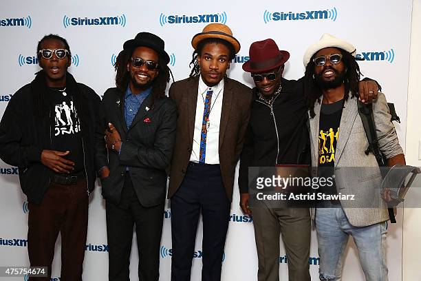 Dub band and poetry group, No-Maddz visit the SiriusXM Studios on June 3, 2015 in New York City.