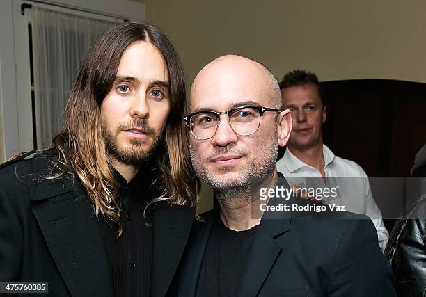 Actor Jared Leto and OHWOW Co-Founder Al Moran attend OHWOW: opening reception featuring works by Robert Mapplethorpe at Chateau Marmont on February...
